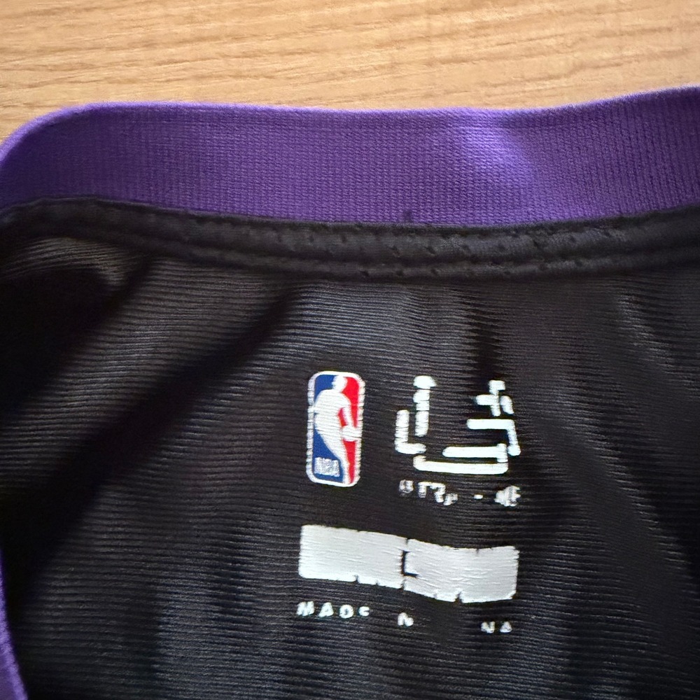 NBA Los Angeles Lakers LeBron James 23 Mesh Basketball Jersey Black Purple Large - Picture 5 of 6